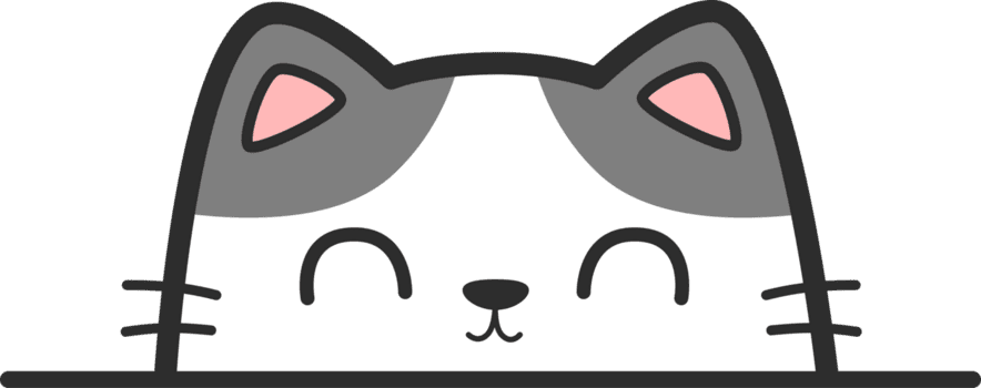cat peeking over a line